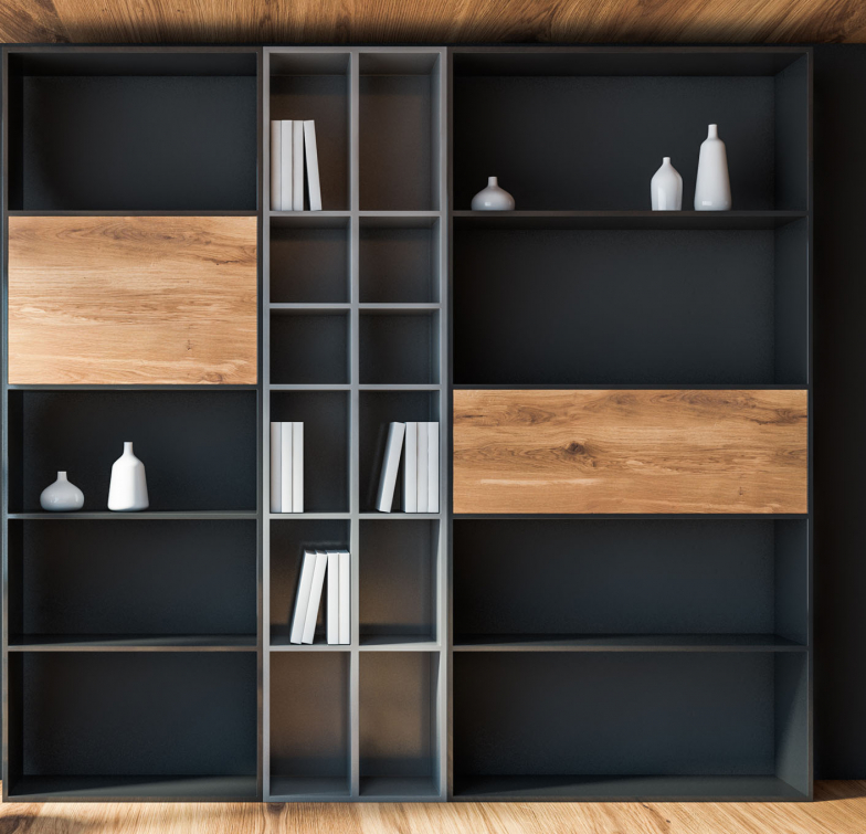 3d rendering minimal scandinavian wood walk in closet with wardr